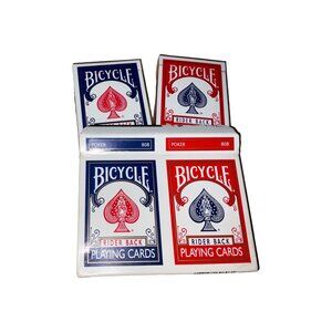 Bicycle Rider Back 808 Playing Cards Standard Poker Size Red & Blue Decks New Op